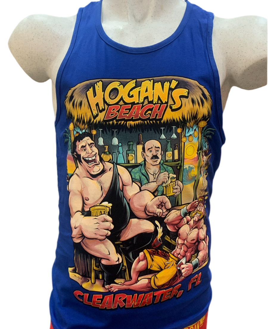 Mens Blue Andre Bar Tank Top
