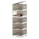 3/4/5/6-Cube Stackable Storage Bins with Detachable Wheels