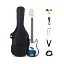 45.5 Inch Electric Bass Guitar with Double Pickups and Gig Bag for Beginners