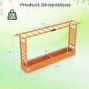 45 Inch Tall Wooden Raised Garden Bed with Side Trellis and Hanging Roof Drainage Holes