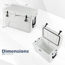 45 Quart Portable Hard Cooler Insulated Ice Chest Keeps Cool for up to 6 Days
