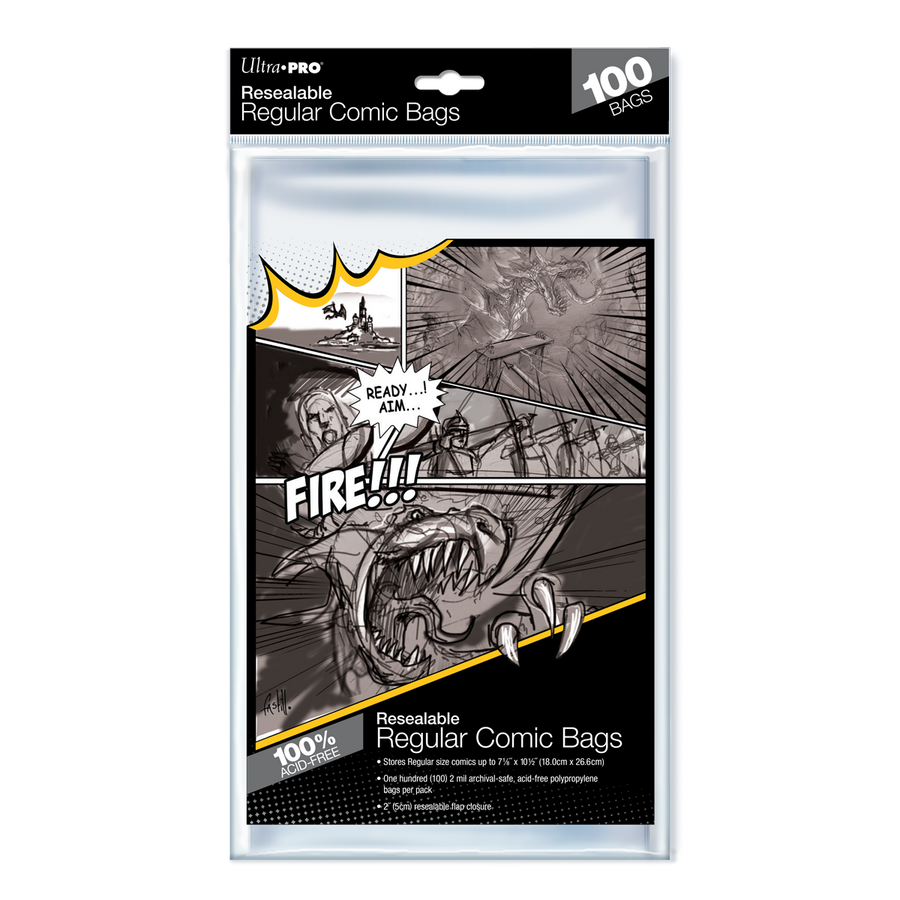 Ultra PRO: Comic Bags - Resealable Regular Size (7-1/8