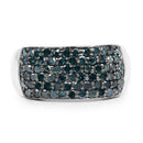 1.17 Carat Genuine Blue Diamond .925 Sterling Silver Ring