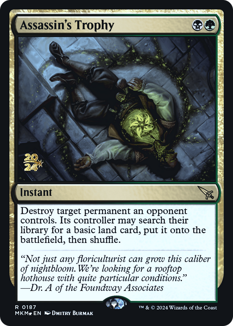 Assassin's Trophy (PRE-187) - Murders at Karlov Manor Promos Foil