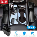 2Pcs Car Console Side Organizer Car Seat Gap Storage Box Pocket Organizer Seat Gap Filler Catch Caddy W/ Cup Holder Non-Slip Mat for Cellphone Key Car