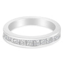 Women's 18K White Gold Princess Cut Diamond Band Ring (1 Cttw, G-H Color, SI1-SI2 Clarity) - Size 6