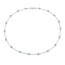 1.80 Carat Genuine Emerald .925 Sterling Silver Necklace