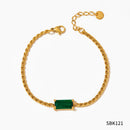 Simple Collarbone Necklace & Bracelet Set