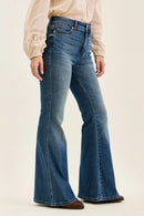 Judy Blue High Waist Double Button Tummy Control Flare Jeans