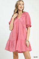 Umgee Cotton Gauze Mini Dress