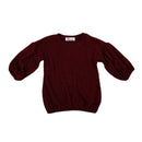 Girls Spring Lantern Sleeve Solid Color Kids T-shirt Top