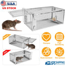 Rat Trap Cage Humane Live Rodent Trap Cage Galvanized Iron Mice Mouse Control Bait Catch with Detachable U Shaped Rod