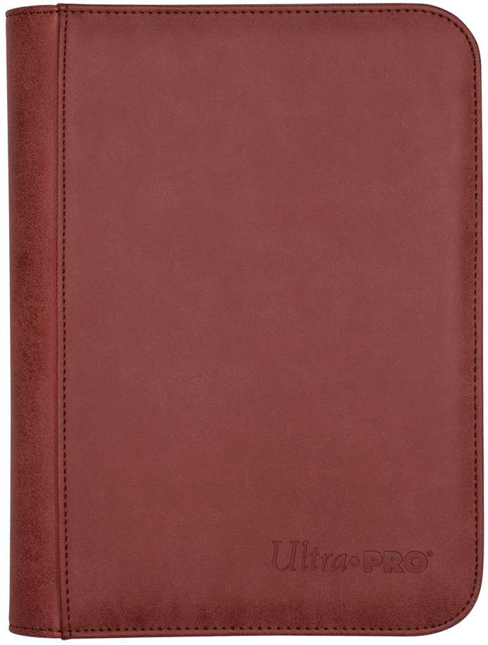 Ultra PRO: 4-Pocket Premium Zippered PRO-Binder - Suede Collection (Ruby)
