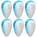 6 Pack Ultrasonic Pest Repeller Indoor Plug In Bug Repellent Mosquito Spider Ant Roaches Mice Control for Bedroom Garage Warehouse Office
