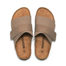 Couple Beach Wear Leather Surface Cork Sandals