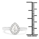 14K White Gold 0.64 Carat Genuine White Diamond Ring