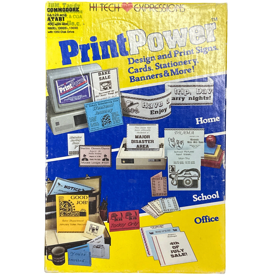 Print Power by Hi Tech Expressions; Atari 400/800/XL/XE & Commodore 64/128