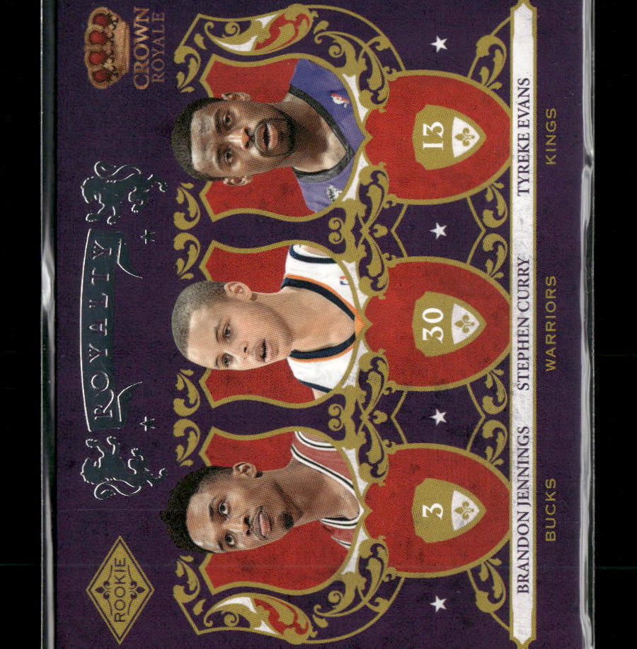 2009-10 Panini Crown Royale Brandon Jennings / Stephen Curry / Tyreke Evans #1