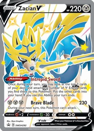 Zacian V (Shiny) SWSH292/307 - SWSH Sword & Shield Promo Cards Holofoil