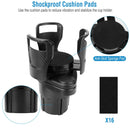 2 In 1 Car Cup Holder Extender Adapter 360¡ Rotating Dual Cup Mount Organizer Holder For Most 20 oz Up To 5.9" Coffee Drinking Bottles Key Glass Stora