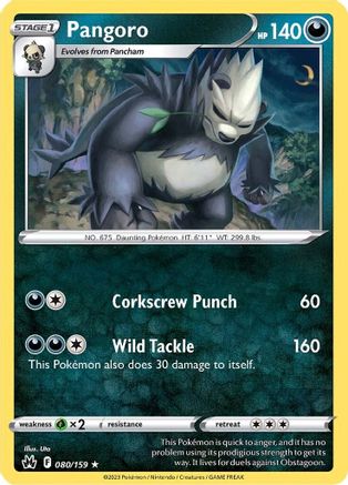 Pangoro 080/159 - Crown Zenith Reverse Holofoil