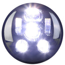 5.75In LED Headlight Motorcycle Projector Headlamp Fit for Harley Dyna Sportster Iron 883 Street Rod Street Bob Softail Deuce Custom Super Wide Glide