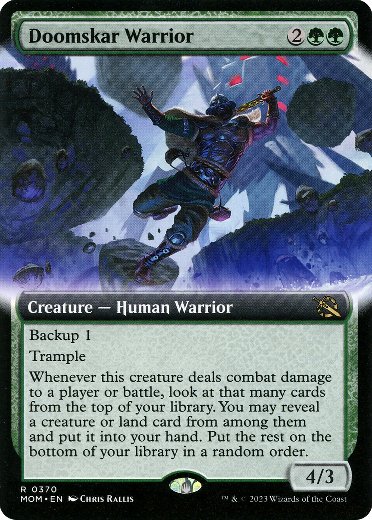Doomskar Warrior (MOM-370) - March of the Machine: (Extended Art) Foil