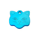 Cat head alumina pet tag