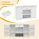 47.2 Inch Sideboard Cabinet with Wine Rack and Storage