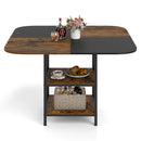 47.5 inch Modern Dining Table Square Kitchen Table with Mix-colored Tabletop
