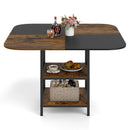 47.5 inch Modern Dining Table Square Kitchen Table with Mix-colored Tabletop