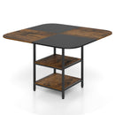 47.5 inch Modern Dining Table Square Kitchen Table with Mix-colored Tabletop