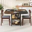 47.5 inch Modern Dining Table Square Kitchen Table with Mix-colored Tabletop