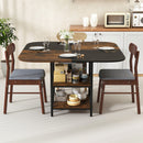47.5 inch Modern Dining Table Square Kitchen Table with Mix-colored Tabletop