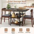 47.5 inch Modern Dining Table Square Kitchen Table with Mix-colored Tabletop