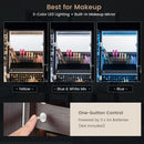 47 Inch Lockable Jewelry Cabinet Armoire with 3-Color LED Lights