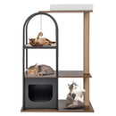 47 Inch Tall Cat Tree Tower Top Perch Cat Bed with Metal Frame