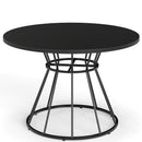 47 Inches Round Dining Table for 4 Farmhouse Kitchen Table with Wooden Tabletop