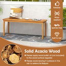 Acacia Wood Outdoor 48" Long Patio Dining Bench