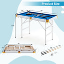 47 Inch Folding Billiard Table with Cues and Brush Chalk
