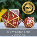 Ruby Zoisite Stone Dice Set