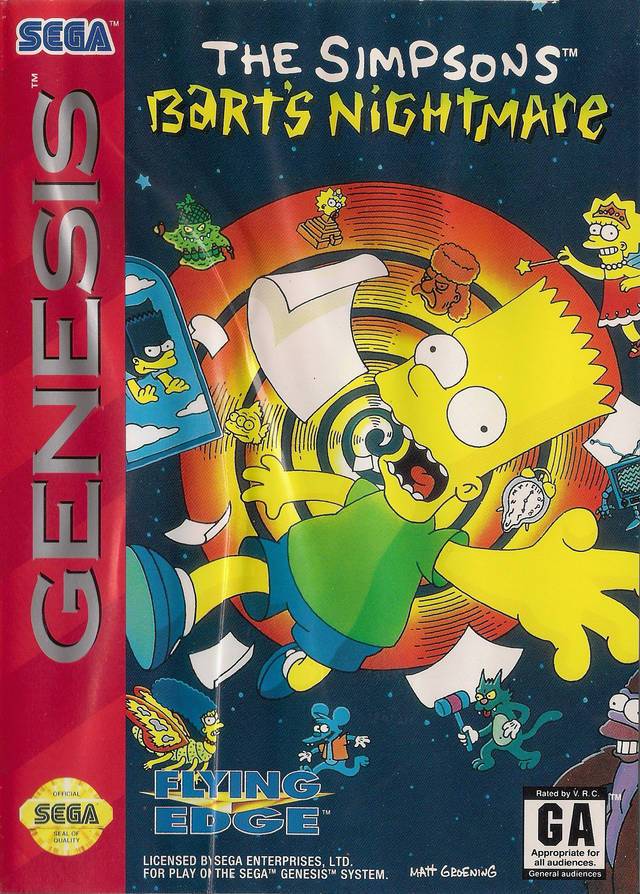 The Simpsons Bart's Nightmare (Sega Genesis)