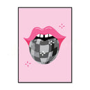 70s Y2K Mouth Poster Vintage Illustration
