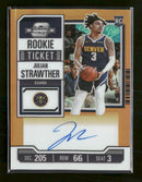 2023-24 Panini Contenders Optic Orange Julian Strawther Rookie #/25 Auto #116