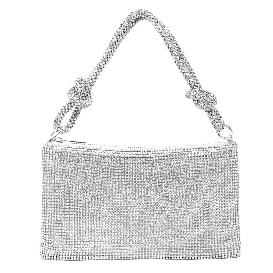 Rhinestone Evening Bag with Detachable Strap