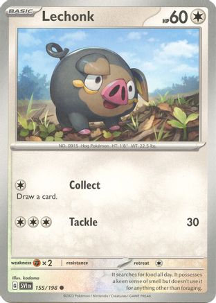 Lechonk 155/198 - SV01 Scarlet & Violet Base Set Reverse Holofoil