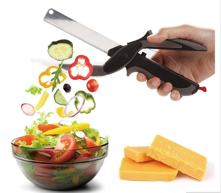 2-in-1 Stainless Steel Kitchen Shears and Vegetable Slicer