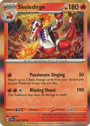 Skeledirge 038/198 - SV01 Scarlet & Violet Base Set Reverse Holofoil