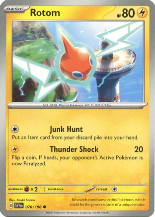 Rotom 070/198 - SV01 Scarlet & Violet Base Set Reverse Holofoil