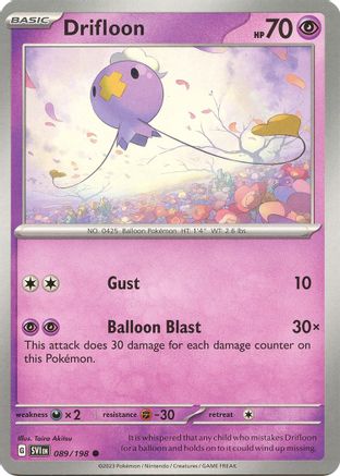 Drifloon 089/198 - SV01 Scarlet & Violet Base Set Reverse Holofoil